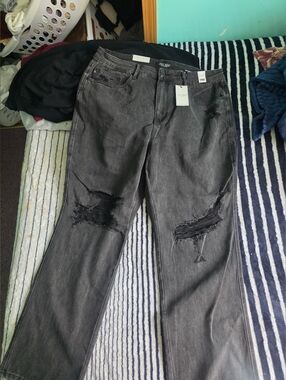 Judy Blue 22W Black Distressed Jeans W Tags
